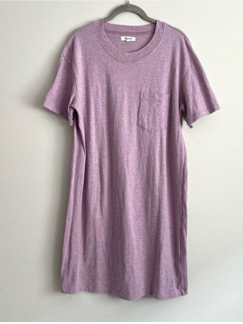 Madewell Lavender Pocket Tee Mini Dress